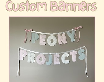 Pancarta de tela personalizada / Decoración personalizada hecha a mano