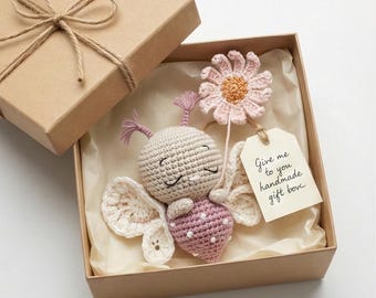 Schema all'uncinetto per una farfalla addormentata - Peluche amigurumi a forma di farfalla in PDF, schema all'uncinetto per bambola a forma di farfalla kawaii, regalo fatto a mano
