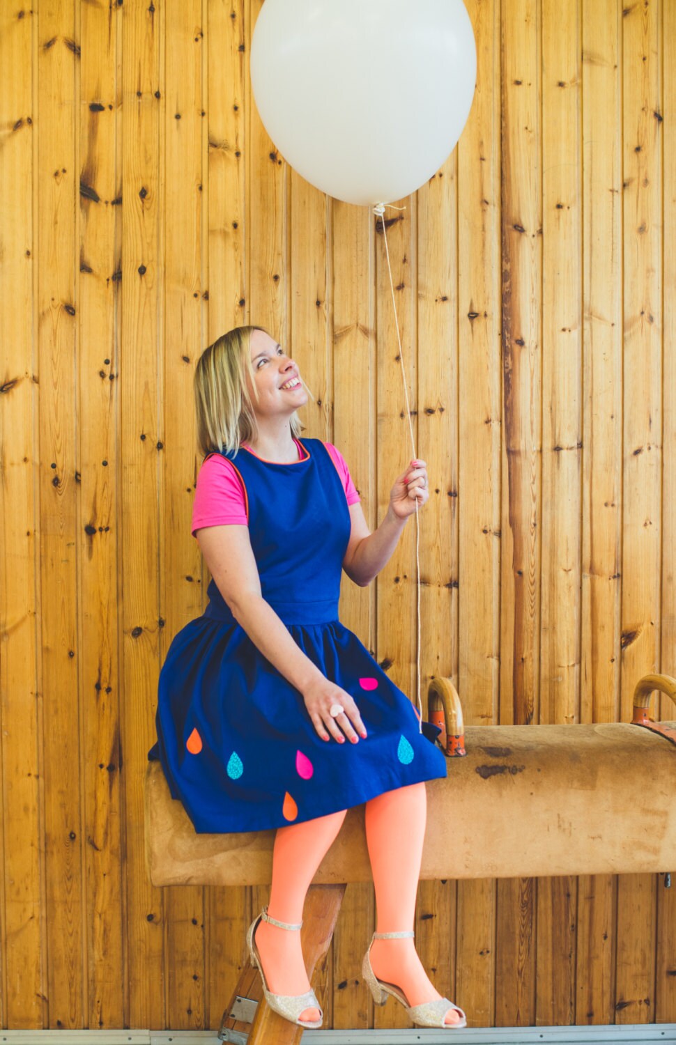 Pammy's Pinafore Dress | Breakers Blue + Pink