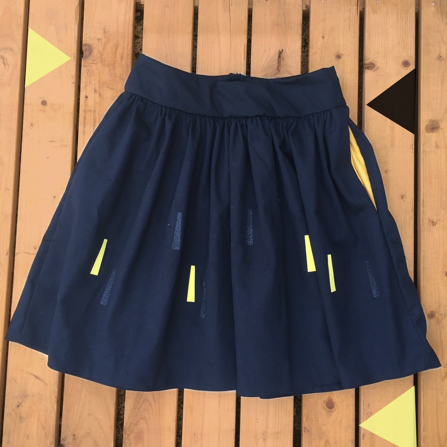 Rainbow Triangle Geometric Women's Skirt
