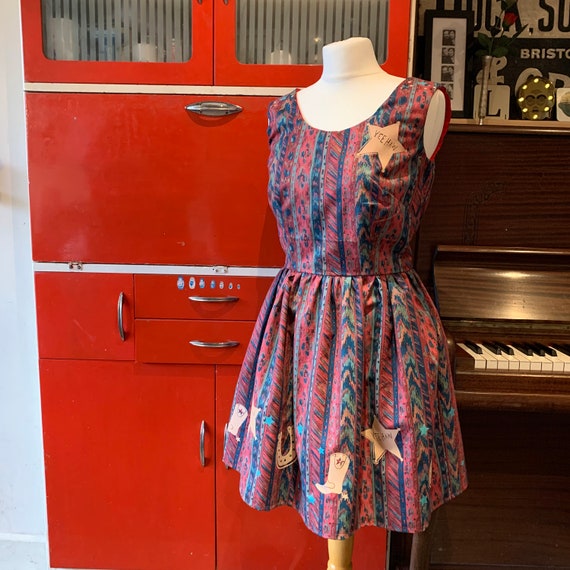 cowgirl print dress