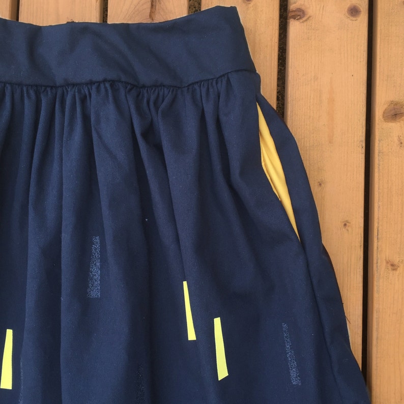plus sizes made to order with pockets Black Handmade Skirt- sun beam pattern- Ladies clothing Limited edition!