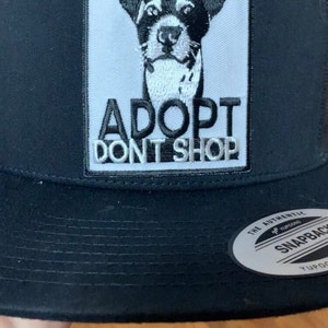 Adopt don&#39;t shop Trucker cap hat flat brim you choose color