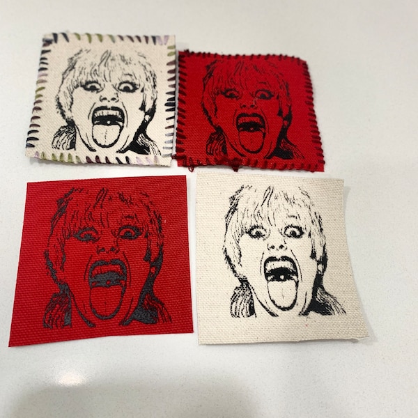 Amyl and the Sniffers fan art  handmade canvas patch iron on customized stitched or raw