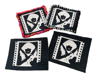 Exene X the band Edward Colver punk rock  handmade canvas patch customized stitched or raw