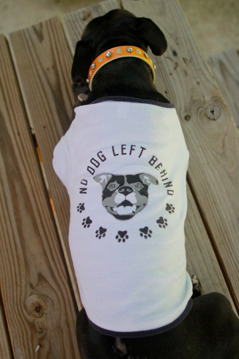 SALE ALL SIZES Small Dog T Shirt White Black Ringer No Dog Etsy
