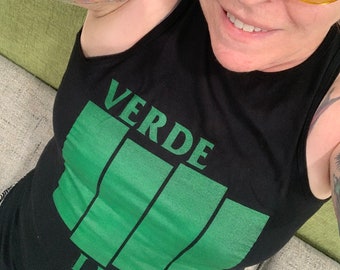 Black Flag Verde Austin FC Tank Top - Women's Soccer Fan Art