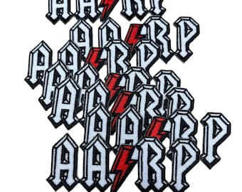 AA/RP ac/dc 50+ Club Patch, Handmade Iron-On Rock and Roll Gift