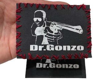 Dr. Gonzo Patch - Hunter S Thompson Fan Art, Canvas Iron-On