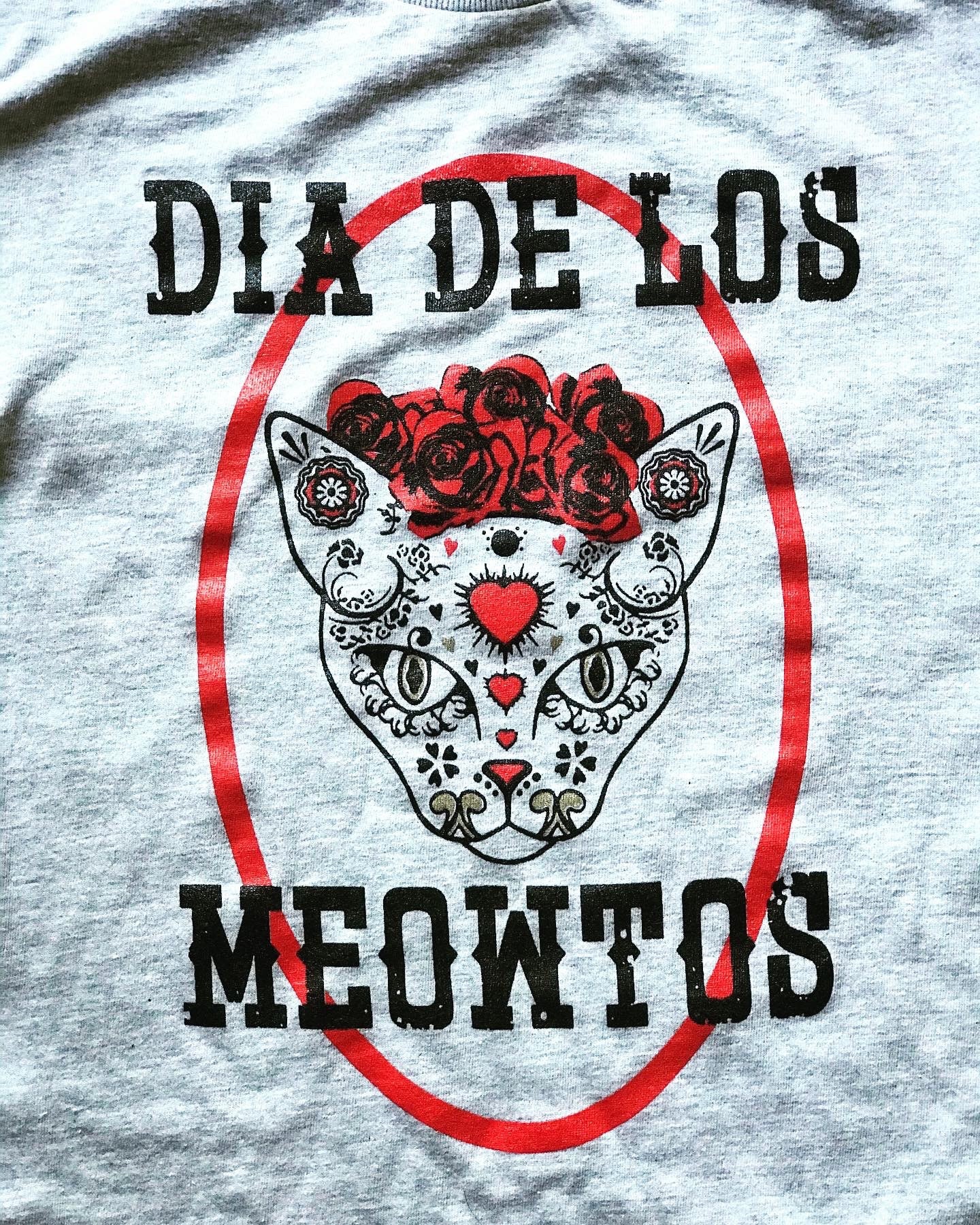 T-shirt 'Dia De Los Meowtos' - Chat Mexicain Style Dia De Los Muertos - Design Coloré Et Festif - Pour Amateurs De Chats Et De Culture Mexicaine - 3