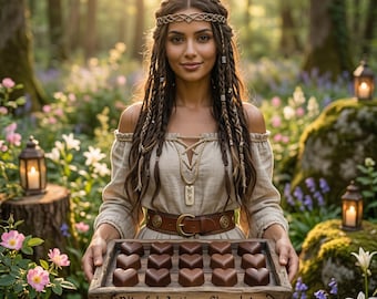 Damiana Rosenschokolade, dunkle Schokoladenschokolade mit Rose & Kardamom