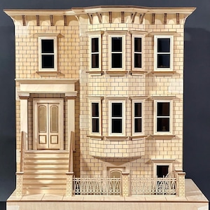 1:24 Wooden Dollhouse KIT, Grand Gilded Age Park Avenue Mansion, Half Scale