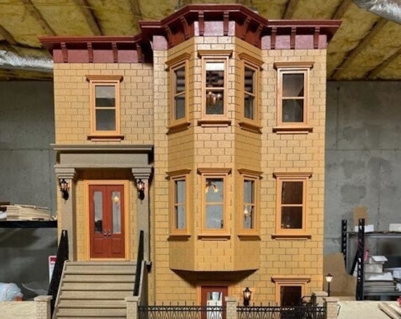 1:12 Wooden Dollhouse KIT, Park Avenue Grand Mansion, Scale One Inch