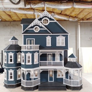 1:12 Scale Wooden Dollhouse Kit, Ashley Abigail, A Gothic Victorian Mansion, Scale One Inch, FREE US SHIPPING