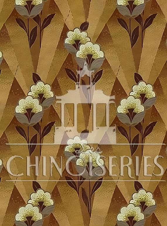 1:12 Dollhouse Miniature WALLPAPER, French Art Deco, One Inch Scale