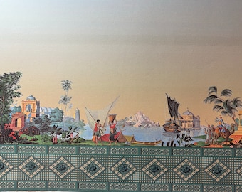 Dollhouse Miniature Wallpaper, Wall Mural, Indian Empire 3, 1:12 scale