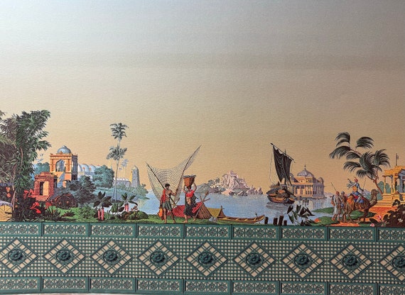 Dollhouse Miniature Wallpaper, Wall Mural, Indian Empire 3, 1:12 scale