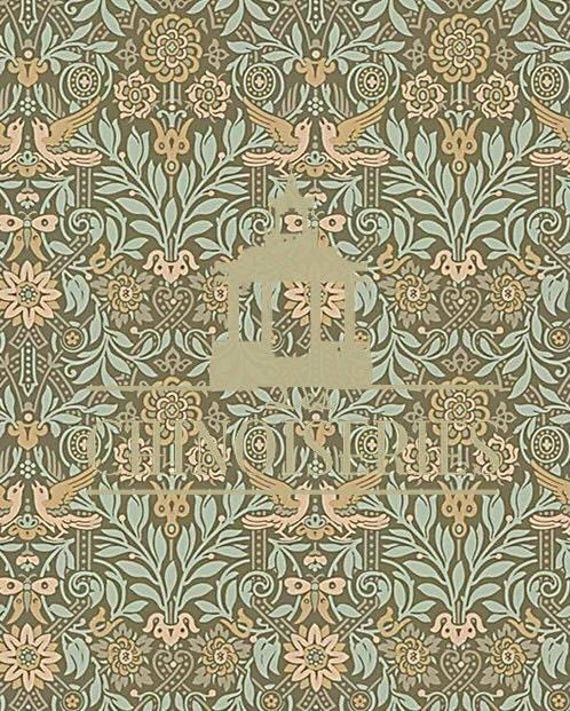 1:12 Dollhouse Miniature WALLPAPER, Early Riser, Scale One Inch