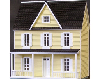 1:24 Scale Farmhouse Wooden Dollhouse Kit - Auntie Em