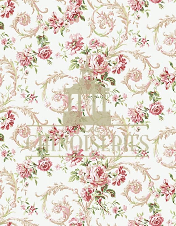 1:12 Dollhouse Miniature Wallpaper, Jolie, Scale One Inch