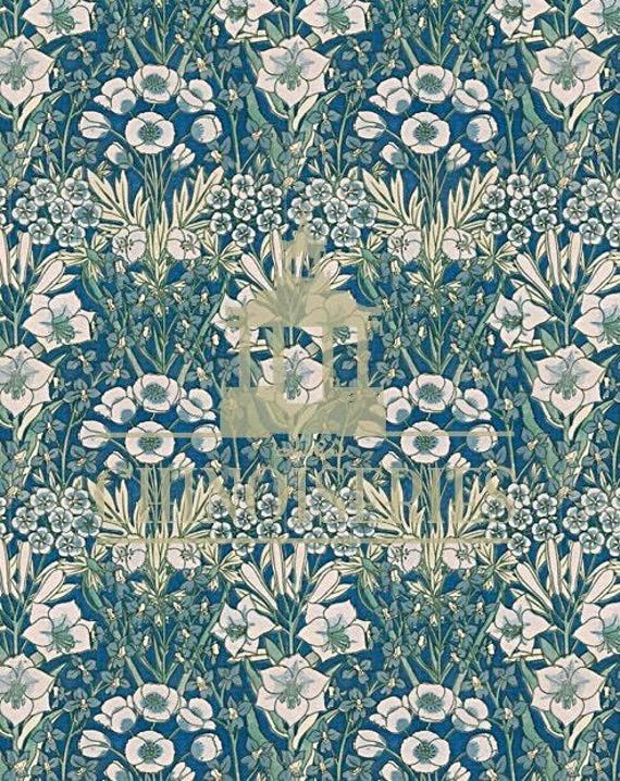 1:12 Dollhouse Miniature FABRIC, Matching Fabric Four O’Clock, Scale One Inch