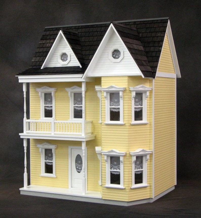 1:12 Princess Charlotte Wooden Dollhouse Kit, One Inch Scale image 3