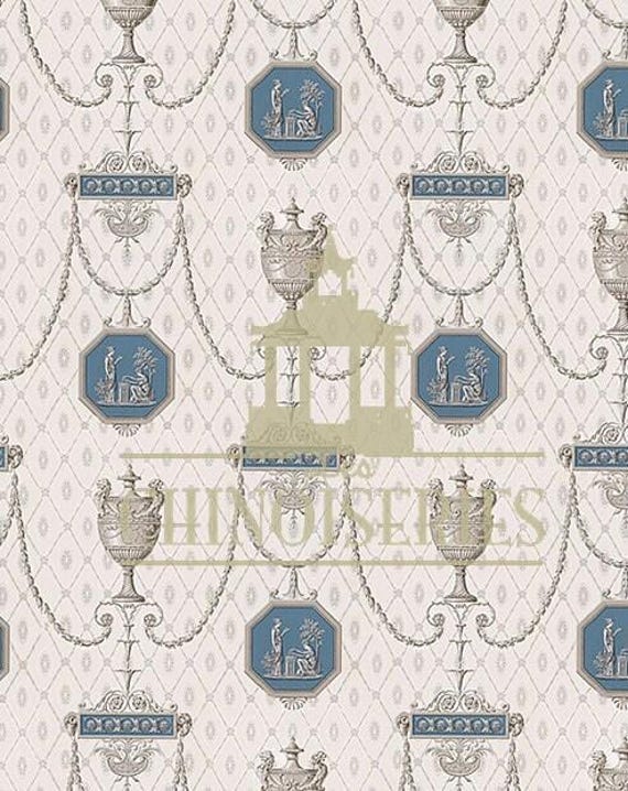 1:12 Dollhouse Miniature WALLPAPER, Persephone, Scale One Inch