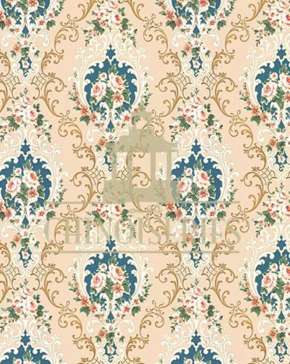 1:12 Dollhouse Miniature FABRIC, Matching Fabric, Bridge, Scale One Inch