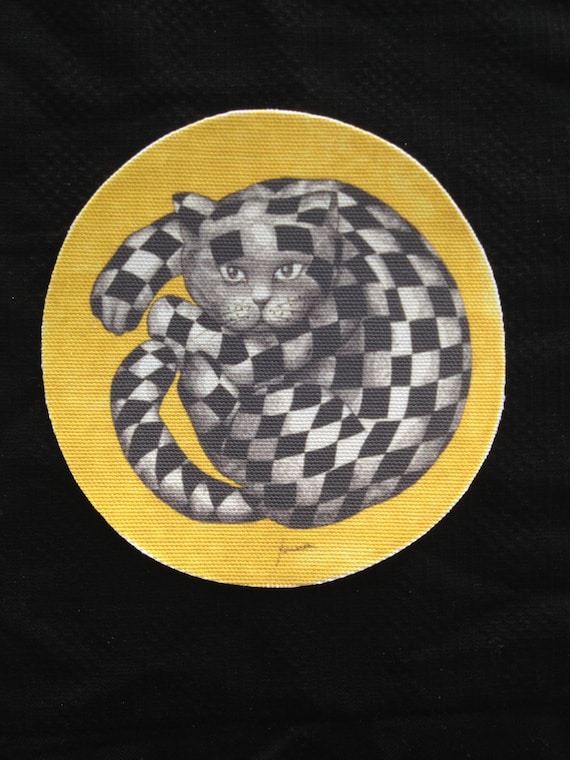 Dollhouse Miniature "The Cheshire, Hi-Fidelity Cat" Rug, Scale One Inch