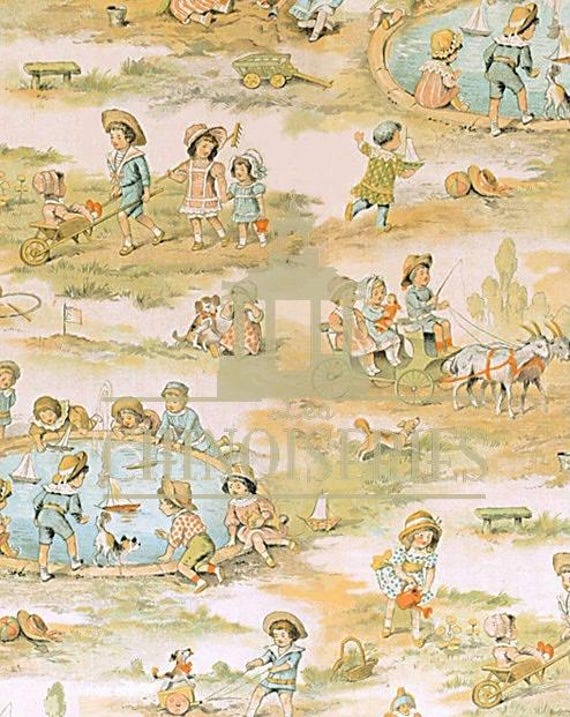 1:12 Dollhouse Miniature WALLPAPER, Hyde Park, Scale One Inch