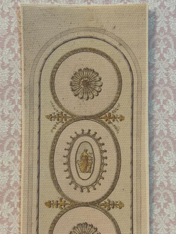 1:12 Dollhouse Miniature Neoclassical Rug, Robert, Scale One Inch