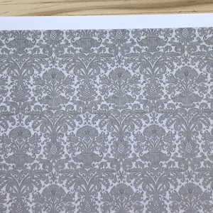 Dollhouse Wallpaper, Grey Flannel, 1:12 scale