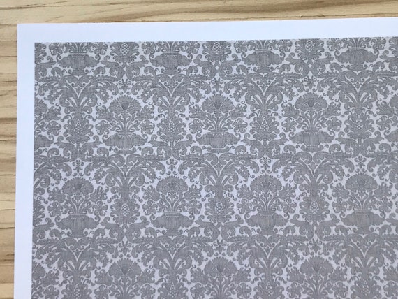 Dollhouse Wallpaper, Grey Flannel, 1:12 scale
