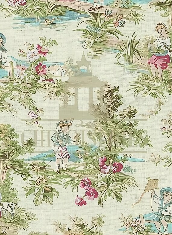 1:12 Dollhouse Miniature FABRIC, Matching Fabric, Peace, Scale One Inch