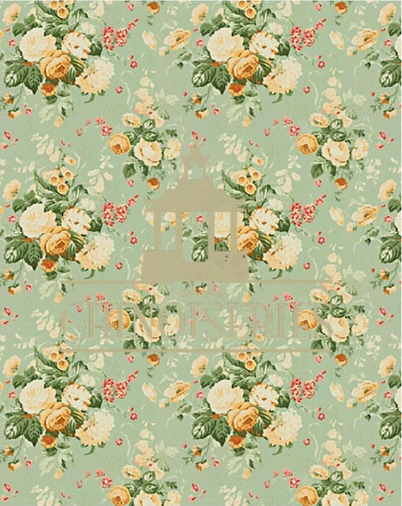 1:12 Dollhouse Miniature FABRIC, MATCHING FABRIC, Mon Ami, Scale One Inch