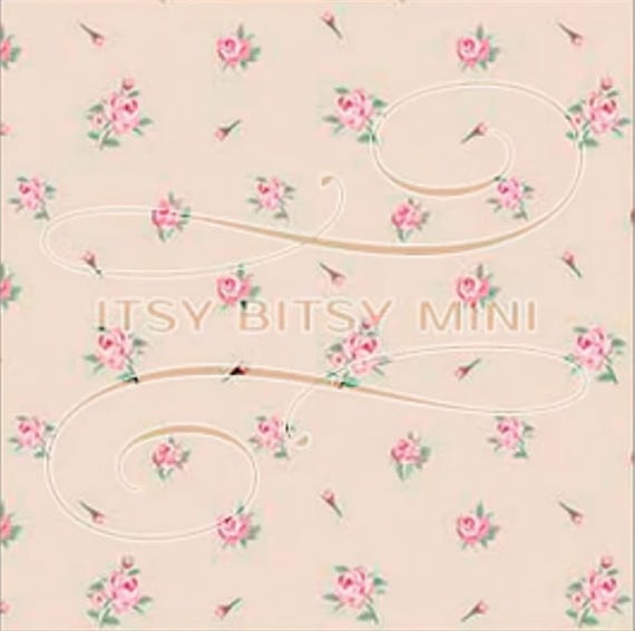 Dollhouse Miniature Wallpaper, Caroline, 1:12 scale