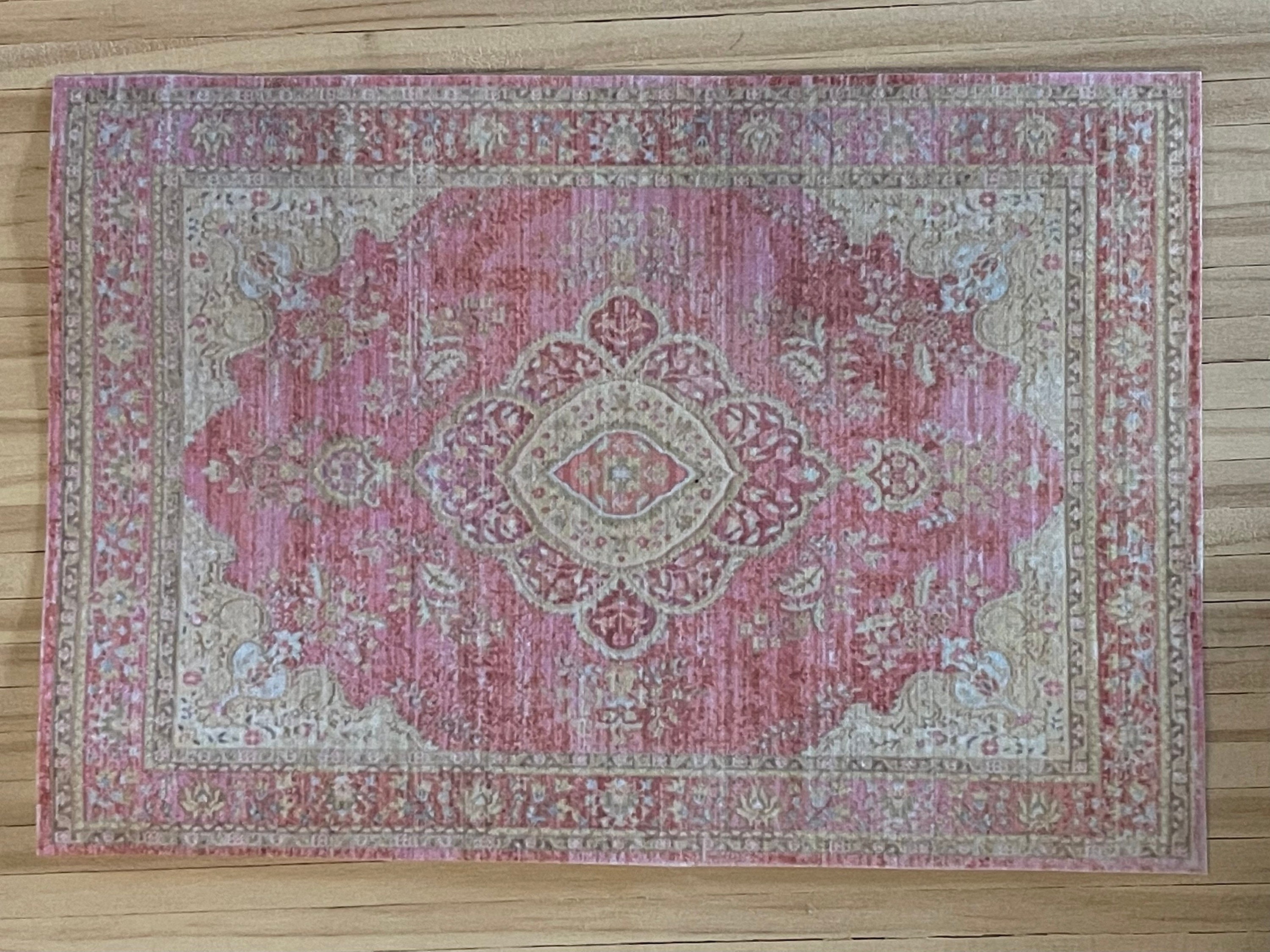 112 Dollhouse Miniature Room Size Rug, Albuquerque, Scale One Inch