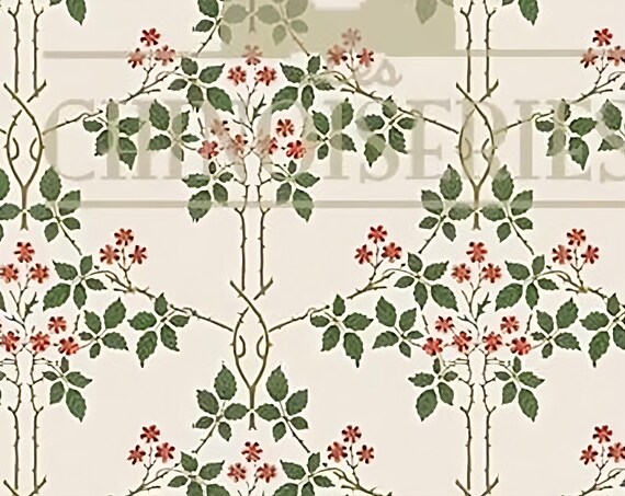 1:12 Dollhouse Miniature FABRIC, Matching FABRIC, The Secret Garden, Scale One Inch