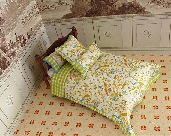 Dollhouse Miniature SINGLE Bedding KIT, Peyton, 1:12 scale
