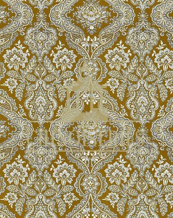 1:12 Dollhouse Miniature WALLPAPER, Morris, Scale One Inch