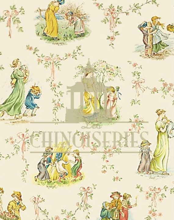 1:12 Dollhouse Miniature WALLPAPER, Sensibility, Scale One Inch