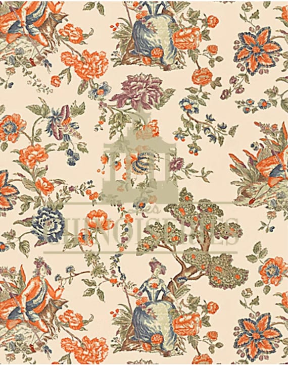 1:12 Dollhouse Miniature FABRIC, Matching Fabric Johann, Scale One Inch