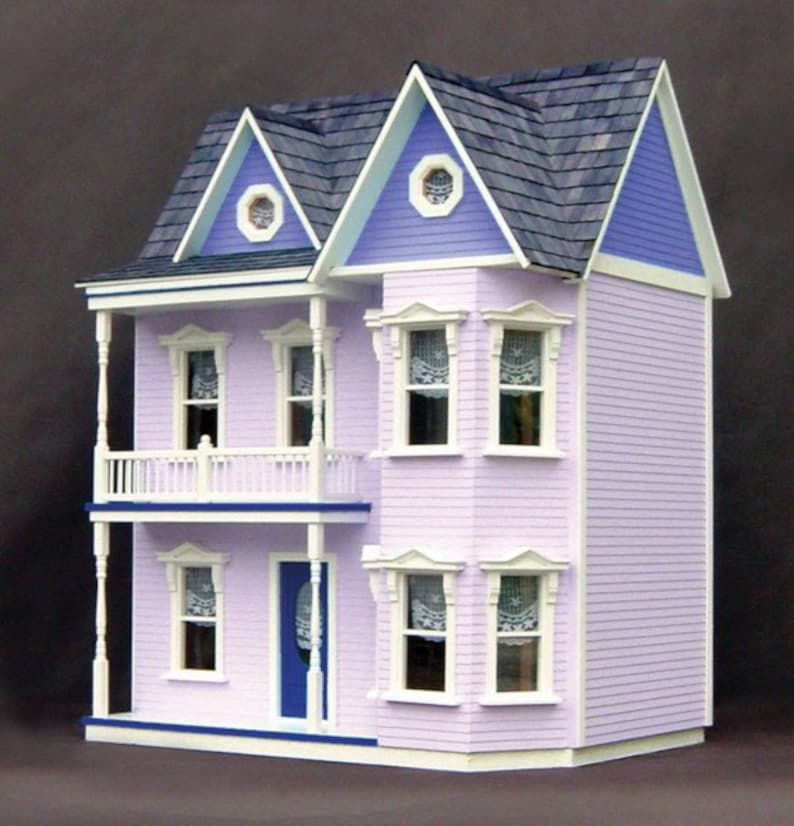 1:12 Princess Charlotte Wooden Dollhouse Kit, One Inch Scale image 5