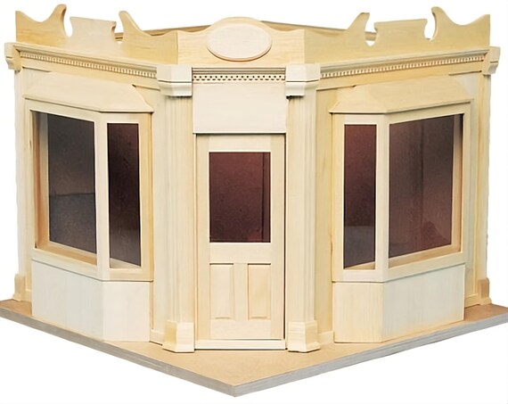 12th scale Wooden Dollhouse Miniature Kit, Shop Around The Corner