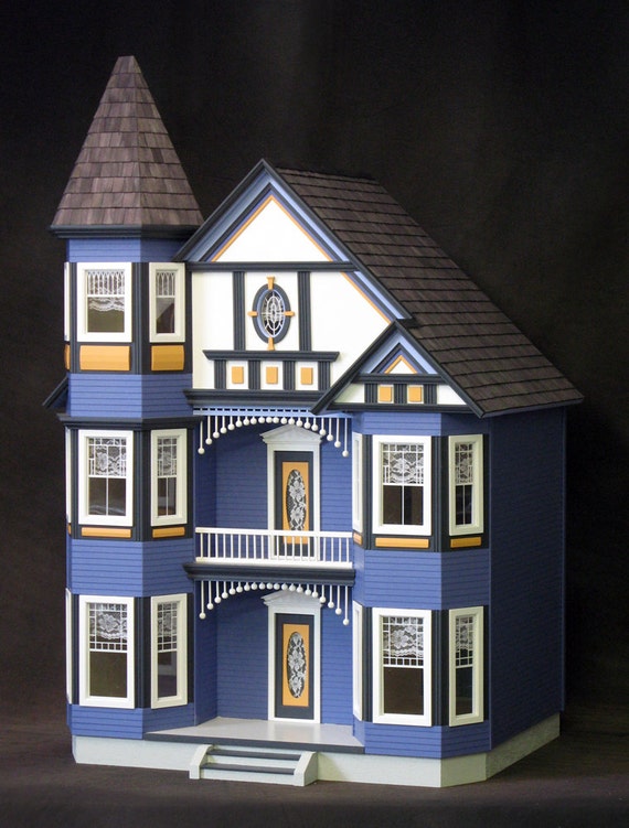 1:12 Genevieve, The Great Painted Lady Victorian Wooden Dollhouse Kit, Treasury List, Scale One Inch