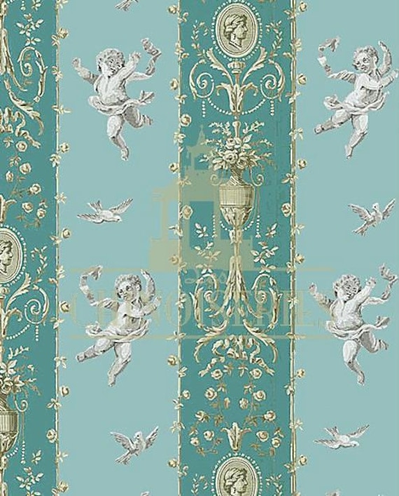 1:12 Dollhouse Miniature WALLPAPER, Seraphina, Scale One Inch