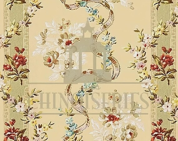 1:12 Dollhouse Miniature WALLPAPER, Mariangela, Scale One Inch