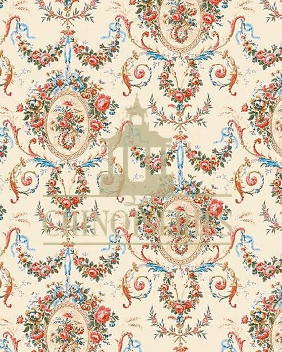 1:12 Dollhouse Miniature WALLPAPER, Honour, Scale One Inch