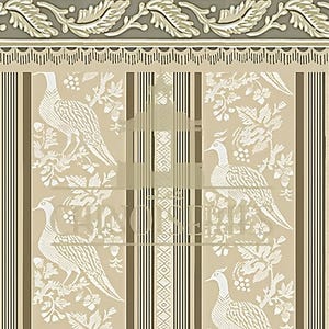 Papel pintado miniatura para casa de muñecas a escala 1:12, Lady Amherst, escala 1 pulgada