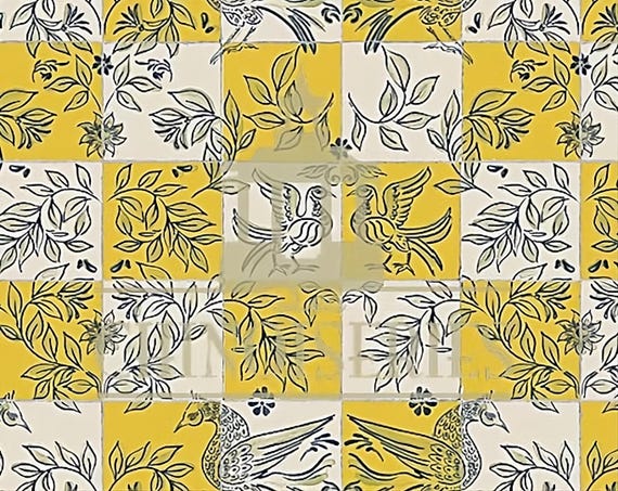 1:12 Dollhouse Miniature WALLPAPER, Campania, Scale One Inch